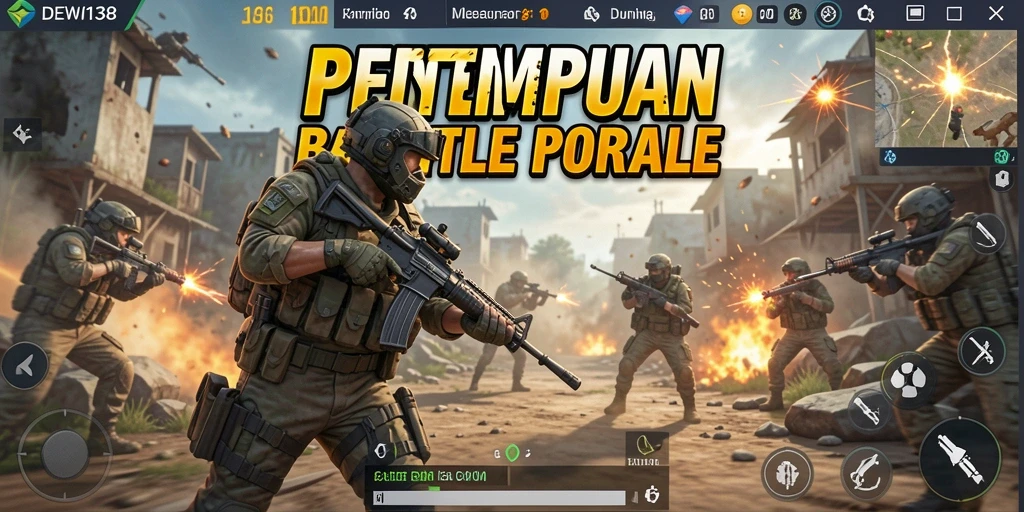 Screenshot DEWI138 menampilkan aksi seru di arena Battle Royale.