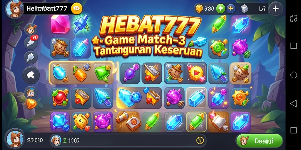 Gameplay seru HEBAT777 dengan grafis warna-warni.