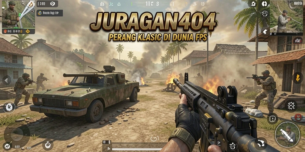 Tangkapan layar utama dari gameplay JURAGAN404 yang intens.