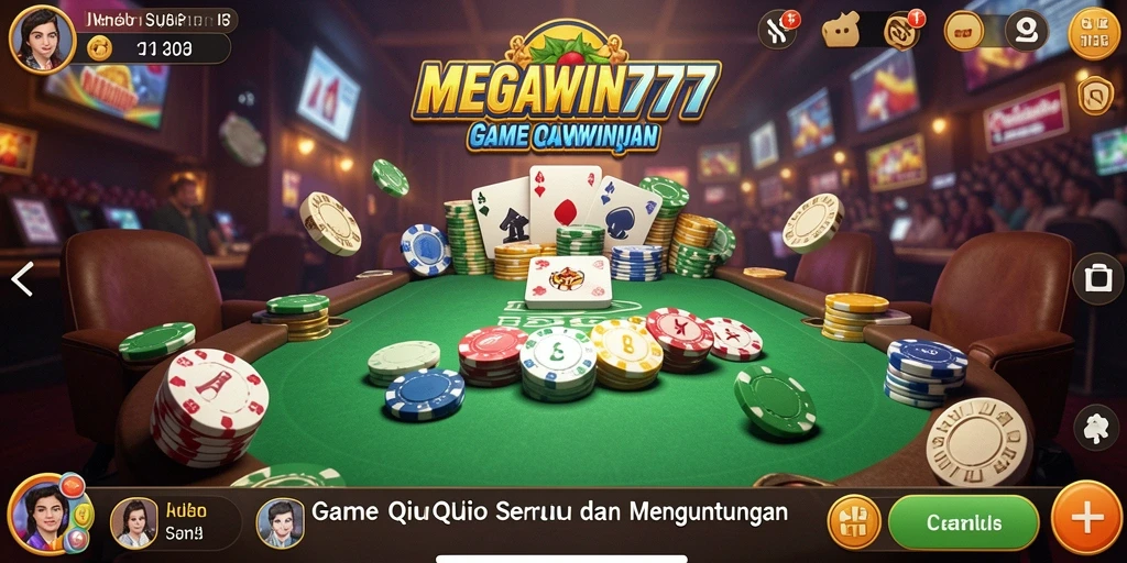 Gameplay seru MEGAWIN777 dalam permainan QiuQiu.