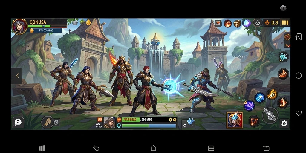 Tampilan gameplay seru di QQNUSA dengan aksi pertarungan yang intens.