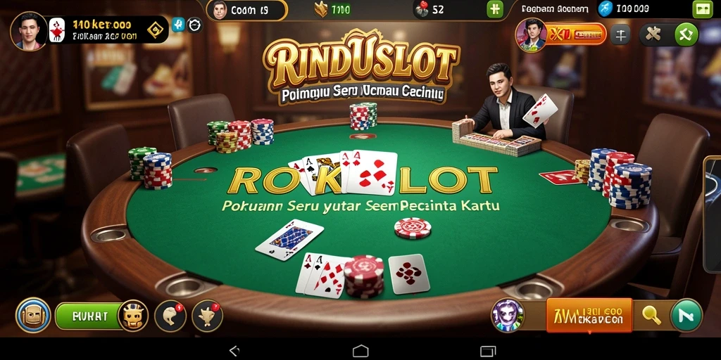 Tampilan menarik dari permainan Poker di RINDUSLOT.