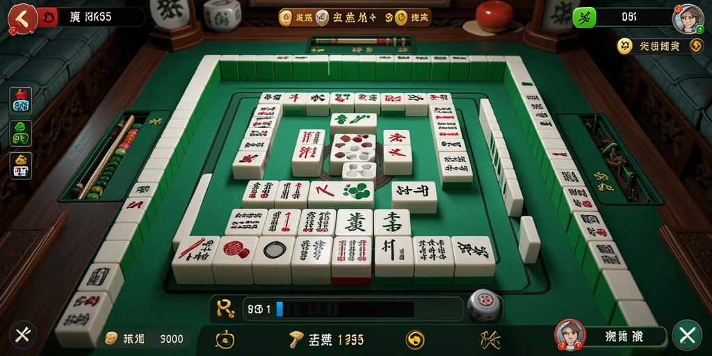 Tampilan gameplay Mahjong yang seru dan menantang di RK55.