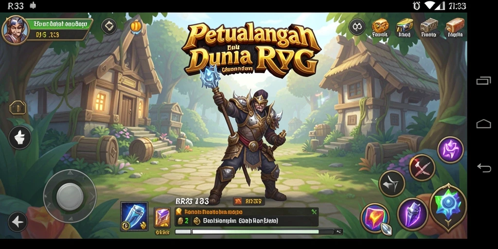Tangkapan layar utama RR33 menampilkan pertempuran seru dengan efek visual yang kaya.