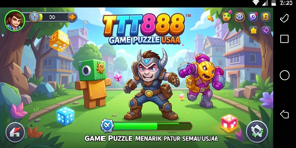 Screenshot utama TTT888 menampilkan gameplay puzzle yang menarik dan menantang.